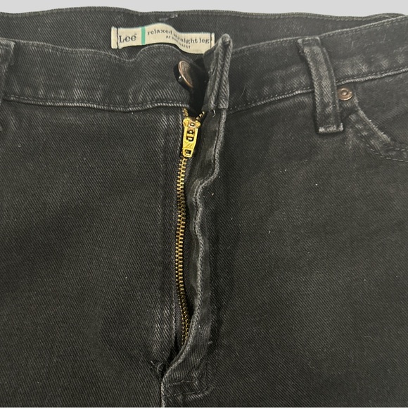 Lee Relaxed at the Waist Straight Leg Black Jeans  14 Short - Picture 8 of 16